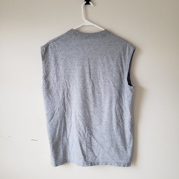 Cleveland Indians Tank Top Shirt Mens Medium Gray MLB Chief Wahoo 2008 *Short* - Picture 5 of 9